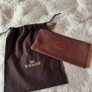King Ranch Brown Leather Clutch